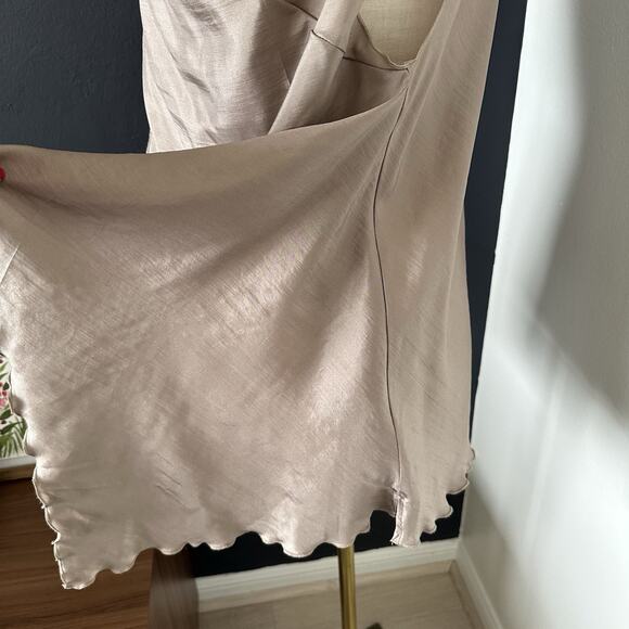 REDWOOD COURT Asymmetrical 100% Silk Sleeveless Top Blouse Abstract Artistic - Picture 7 of 11